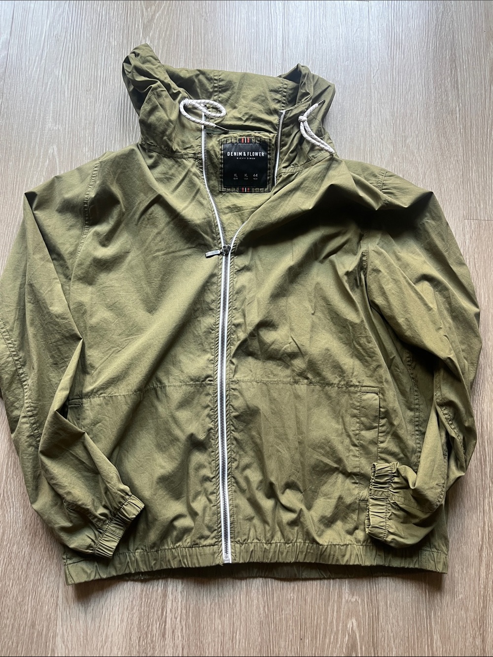 Denim & Flower Olive Green Hooded Jacket - Men